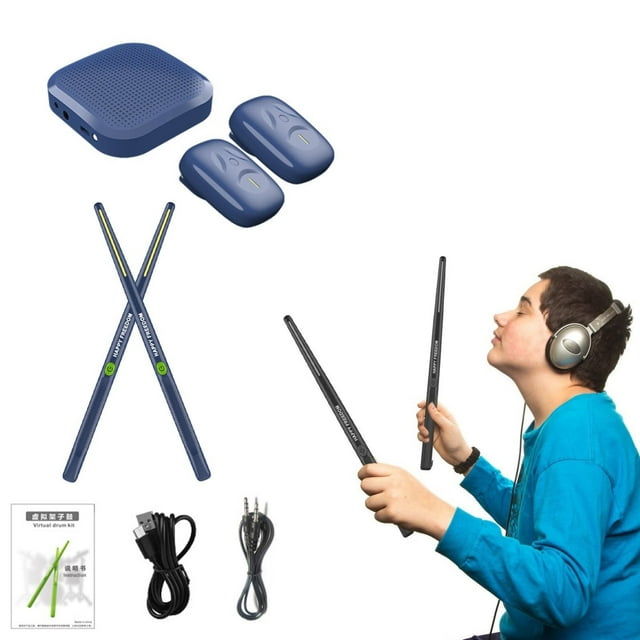 IMENGL Virtual Electronic Drum Set Drum Sticks Set Protable Drumsticks With With Drumsticks Pedals Electronic Drum Set Machine For Beginners Adults Kids Gift Baby Musical Instruments,Baby Puzzles wi