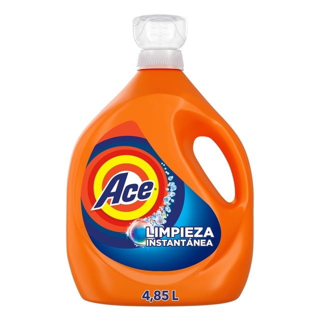 Detergente Líquido Ace Limpieza Instantánea Remueve Manchas del Día a Día 4.85 l