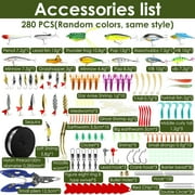 Lzvxtym Fishing Lures,Fishing Lures Kit,Fishing Bait Lure Set for Saltwater Freshwater,with Tackle Box,280Pcs