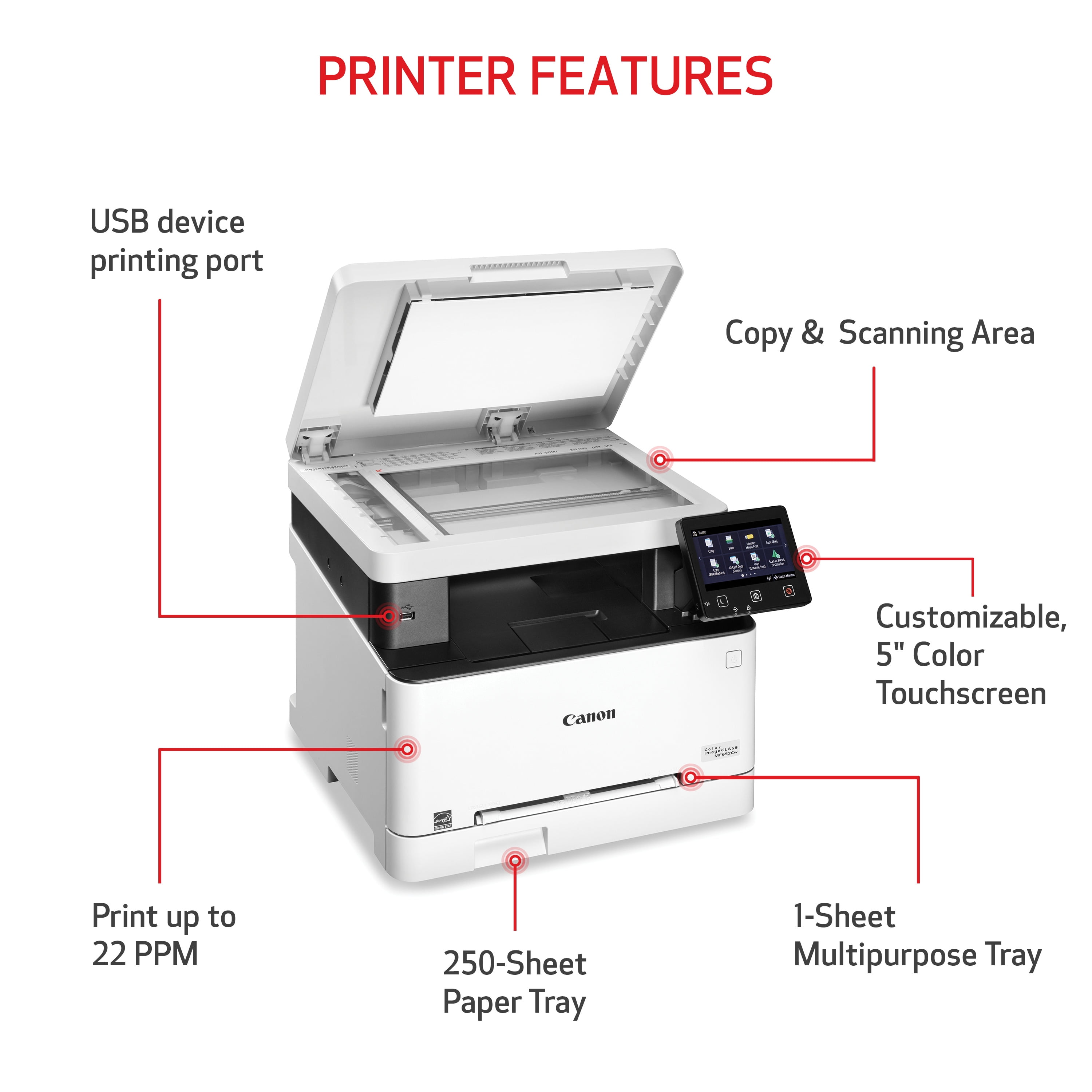 Canon imageCLASS MF652Cw Multifunction Wireless Color Laser Printer