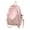 Pink, variant on Japanese Casual Backpack for Women Solid Color Lightweight Daypack High School College Laptop Computer Bag Dark Blue One Size