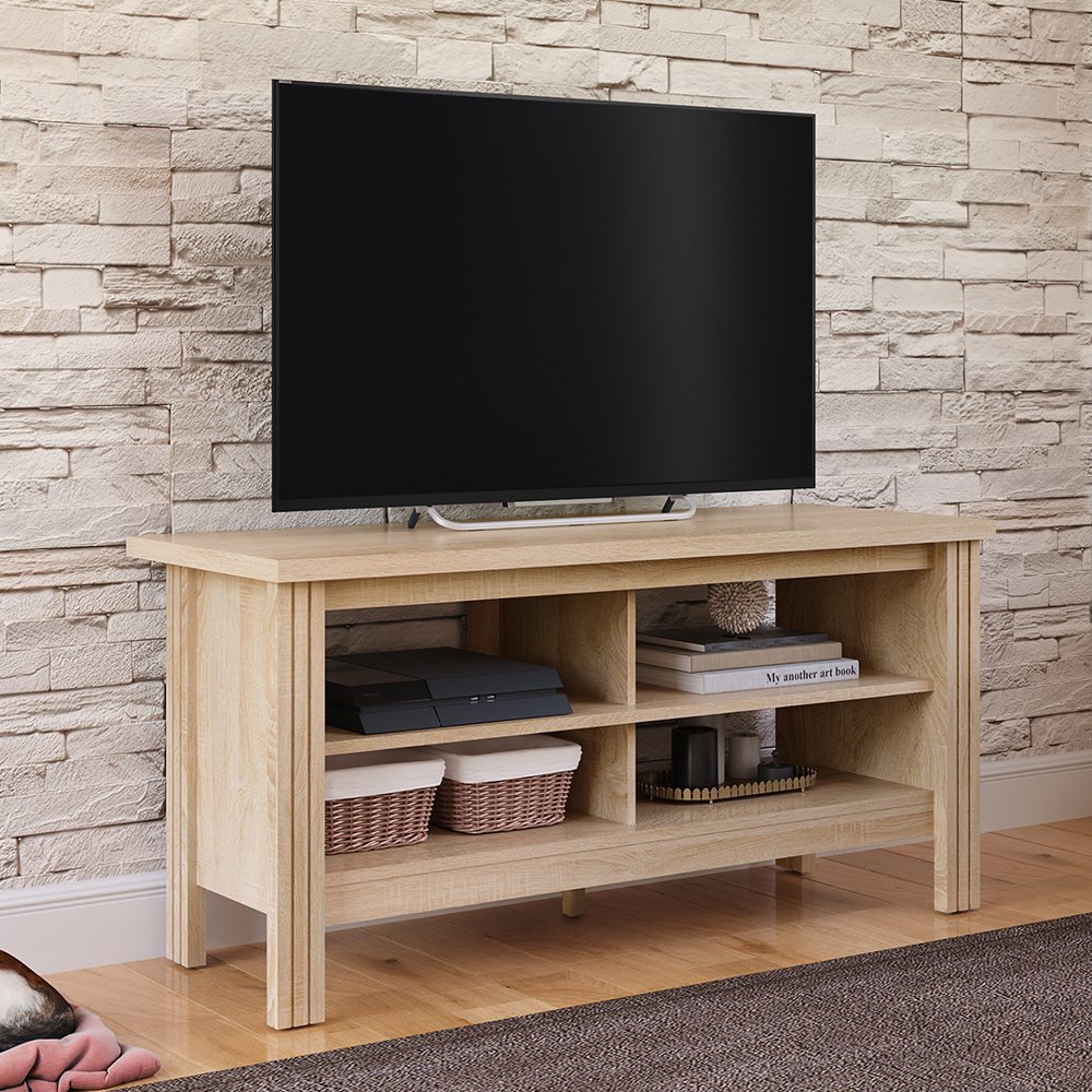 Farmhouse TV Stands for 55 inch TV Entertainment Center Media Storage