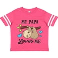 thumbnail image 3 of Inktastic My Papa Loves Me with Sloth and Hearts Boys or Girls Toddler T-Shirt, 3 of 5