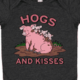 thumbnail image 4 of Inktastic Hogs and Kisses with Cute Pig Family Boys or Girls Baby Bodysuit, 4 of 5