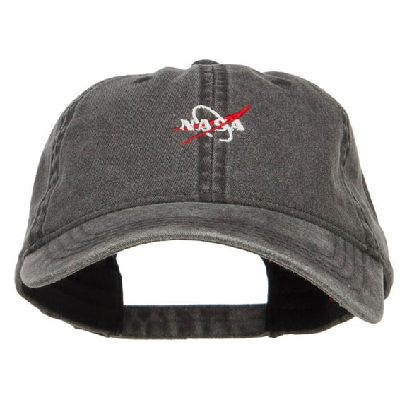 Mini NASA Logo Embroidered Washed Cap - Black OSFM