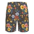 thumbnail image 6 of Disketp Men'S Swim Trunks Hawaiian Breathable Surf Beach Swimsuits Mesh Lining Beach Shorts With Pockets-Colorful Flowers With Butterfly, 6 of 9