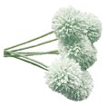 thumbnail image 4 of Bola de crisantemo artificial Oficina en casa Mesa Centro de mesa Flor falsa Adorno de boda, Verde claro 6 piezas Advancent HA8915-05B, 4 of 6