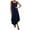 Navy, variant on WIZUTIZ Sundresses for Women Baggy Casual Midi Dress Solid Beach Dress Crew Neck Sleeveless Tank Dress for Womens Button Down Asymmetrical Stretch Outdoor Dress Army Green XXL