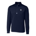 thumbnail image 2 of Men's Cutter & Buck Navy New York Yankees Traverse Eco Tri-Blend DryTec Quarter-Zip Jacket, 2 of 3