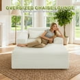 thumbnail image 5 of GJQ Oversized Chair Chaise Lounge Indoor, Cloud Floor Sofa Bed with Throw Pillows and Armrests,Deep Seat Sleeper Couch for Living Room, Bedroom, No Assembly, (Plush Corduroy,Beige), 5 of 10