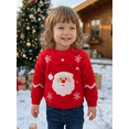thumbnail image 4 of RUINIXCW Toddler Baby Baby Girl Boy Christmas Ugly Sweater Fall Winter Xmas Fuzzy Mohair Knit Sweaters Infant Girl Boy Warm Jumper Pullover Tops, 4 of 10