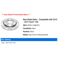 thumbnail image 2 of Rear Brake Rotor - Compatible with 2015 - 2017 Ford F-150 2016, 2 of 2