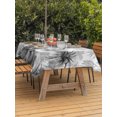 thumbnail image 3 of Outdoor Table Cloth with Umbrella Hole and Zipper, Summer Tropical Leaves Waterproof Rectangle Tablecloth 60"x102", Gray Palm Trees Botanical Washable Table Cover for Outside Party Patio Picnic, 3 of 8