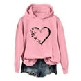 thumbnail image 6 of Sopiago Toddler Girl Hoodies Heart Print Long Sleeve Graphic Hoodies Pullover Sweatshirt Pink,8-9 Years, 6 of 6
