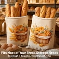 thumbnail image 4 of Sitlais Reusable Beeswax Bread Bags, 2 Pack 17 x 13 in Linen Bags with L Shaped Zipper for Sourdough Loaves, Homemade Bread and Freezer Safe Storage, 4 of 10