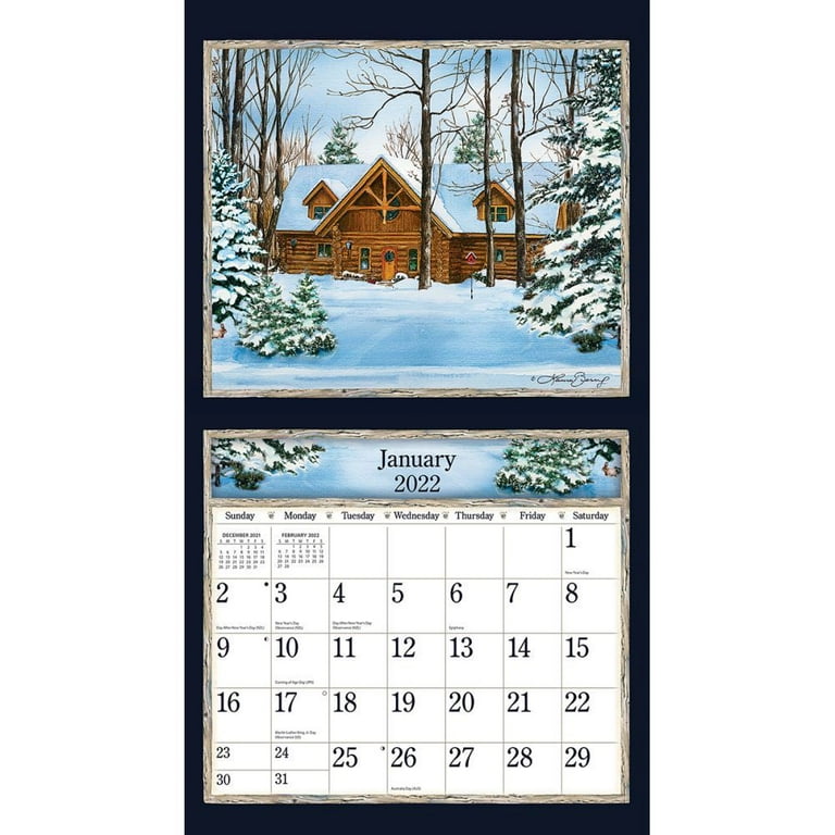 Winter Cabin 2025 Calendars For Sale Walmart Rora Wallie