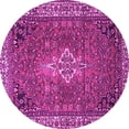 thumbnail image 1 of Ahgly Company Indoor Round Persian Pink Traditional Area Rugs, 5' Round, 1 of 4