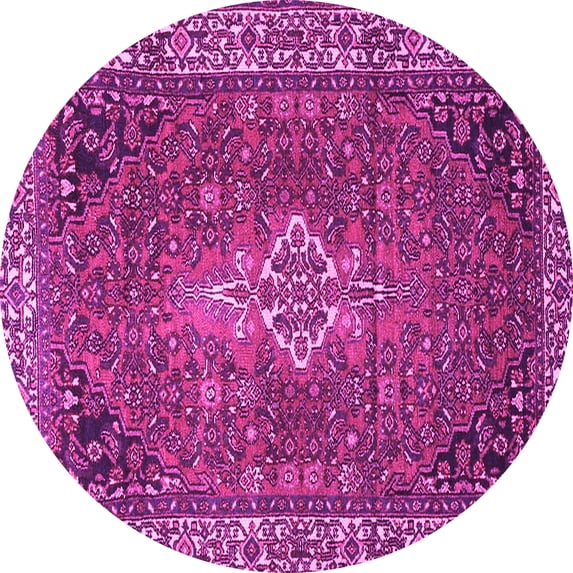 Ahgly Company Indoor Round Persian Pink Traditional Area Rugs, 5' Round