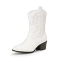 thumbnail image 1 of Bota DREAM PAIRS DWUMMB2505 Blanca Bordada Media Caña 5.5, 1 of 7