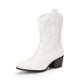 thumbnail image 1 of Bota DREAM PAIRS DWUMMB2505 Blanca Bordada Media Caña 5.5, 1 of 7