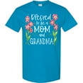 thumbnail image 3 of Inktastic Blessed to Be a Mom and Grandma Pink Flowers T-Shirt, 3 of 5