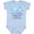 thumbnail image 3 of Inktastic My Cousin Whale-y Loves Me Boys or Girls Baby Bodysuit, 3 of 5