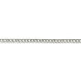 thumbnail image 2 of 925 Sterling Silver Diamond Cut 4mm Solid Pavé Curb Link Chain w/ Lobster Clasp - 24", 2 of 5