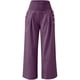 thumbnail image 4 of pantalones de pierna ancha de lino de algodón de verano para mujer pantalones palazzo sueltos con bolsillo pantalones casuales con botones de cintura elástica morado / s, 4 of 5