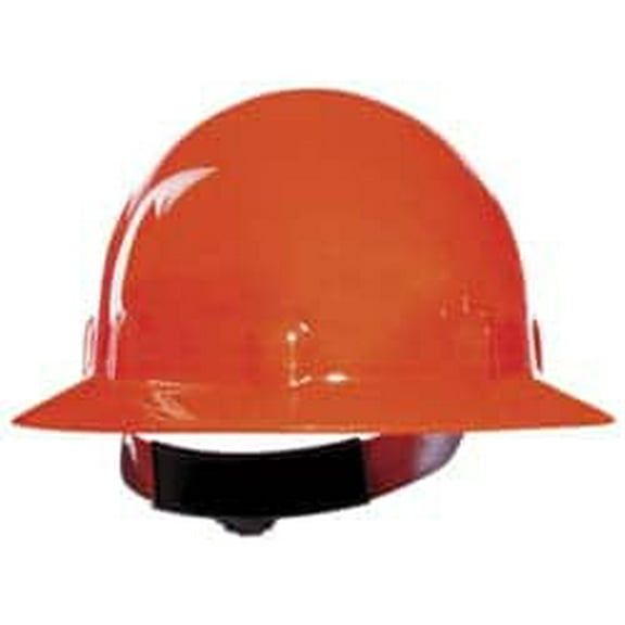 Fibre-Metal ANSI Type I, Class E Rated, 8-Point, Ratchet Adjustment Hard Hat One Size Fits Most, Hi-Viz Orange, Full Brim