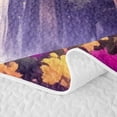 thumbnail image 5 of Homewish Dreamy Castle Quilt King for Girls, Rainbow Stars Floral King Coverlet Set, 3 Pieces 1 Bedspread and 2 Pillowcases, 5 of 7