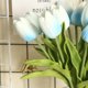 thumbnail image 4 of Bearachild Mini flor artificial, lirio único, tulipán, flor monarca, flor falsa de PU, decoración para el hogar y la Oficina, decoración para Flores artificiales azul claro Bearachild HA6563-11B, 4 of 6