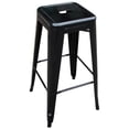 thumbnail image 4 of AmeriHome Loft Black Metal Bar Stool - 3 Piece, 4 of 5