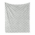 thumbnail image 1 of Chameleon Soft Flannel Fleece Blanket, Repetitive Animal on Branches Swirling Tail Pencil Sketch Pattern Print, Cozy Plush for Indoor and Outdoor Use, 50" x 60", Dark Grey and White, by Ambesonne, 1 of 5
