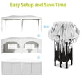 thumbnail image 3 of Al Fresco 10'x20' EZ Pop Up Canopy - Portable Outdoor Party Folding Tent with 6 Removable Sidewalls, Carry Bag, and 6pcs Weight Bag in Beige White, 3 of 9