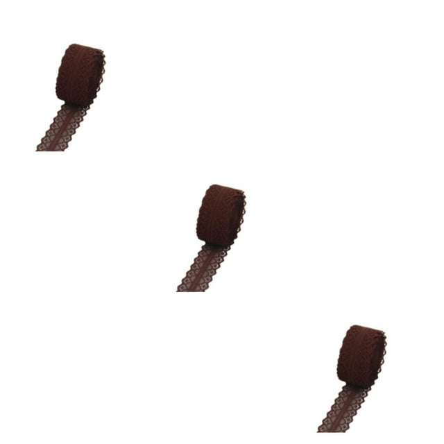 jesticaly Lace Border Craft Gift Ribbon - Fashionable And Durable With Beautiful Pattern Easy To Lace Ribbon E2-2 coffee 3Set