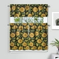 thumbnail image 2 of Kitchen Curtains 36 Inch Short - 3 Panel Set, Boho Sunflower Butterfly Floral Print, Rod Pocket Window Curtain for Rustic Farmhouse, Country Vintage Summer Decor, Easy Wash, 2 of 6