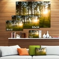thumbnail image 3 of Bright Sunlight in Dense Forest - Large Landscape Canvas Art, 3 of 4