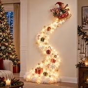 Christmas Magic Trail Wall Light – Space-Saving LED Cascading Holiday Decor with Warm White Glow, Easy Wall Placement for Small Apartments