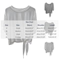 thumbnail image 4 of Noric Women Tie Front Modal T-Shirt Crew Neck Knotted Loose Fit Short Sleeve Casual Lightweight Flowy Tops, 4 of 6
