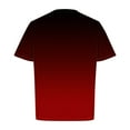 thumbnail image 5 of QQAMB Mens Gradient T-Shirt Short Sleeve Ombre Color Crewneck Shirt Slim Fit Casual Sports Tee Lightweight Summer Basic Tops Red 3XL, 5 of 5