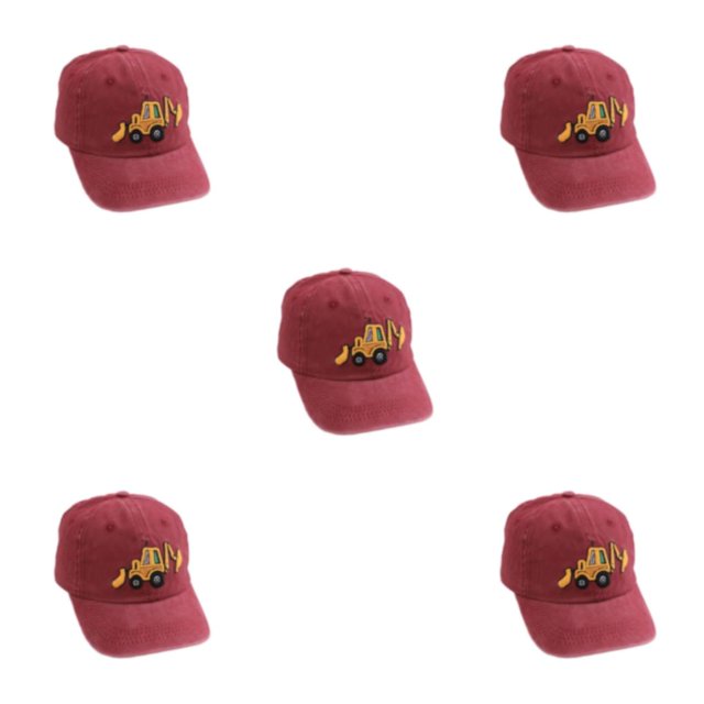 Transemion Baseball Hat For Kids Hat For Any Adventure Sun Protection Cap wine red 5Set