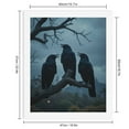 thumbnail image 2 of Paint by Numbers Kit for Adults, Crows on Branch in Mysterious Rain Paint by Numbers, Easy Paint by Numbers Kit for Adults Beginner, DIY Adult Paint by Number Kits on Canvas, 12x16in Home Decor, 2 of 7