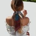 thumbnail image 5 of Wukai French Bulldog In Sunglasses Print Hair Scarf for Women Fashion Silky Satin Headscarf Wrap Breathable Lightweight Neck Scarves For Handbag Accessories, 5 of 6