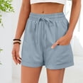 thumbnail image 6 of Khunlpohl Summer Lounge Shorts for Women Fashion Wide Leg Elastic Waist Drawstring Loose Comfy Pants with Pockets, 6 of 7