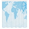 thumbnail image 3 of Ambesonne Map Shower Curtain, Old Compass Blue Grunge, 69"Wx84"L, Pale Blue, 3 of 3