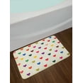 thumbnail image 2 of Colorful Bath Mat, Vintage Tile of Hearts with Distressed Grungy Look Valentine`s Day Love Theme, Plush Bathroom Decor Mat with Non Slip Backing, 29.5" X 17.5", Multicolor, by Ambesonne, 2 of 2