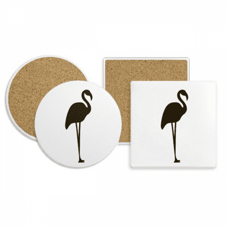 

Black Flango Cute Animal Portrayal Coaster Cup Mug Holder Absorbent Stone Cork Base Set