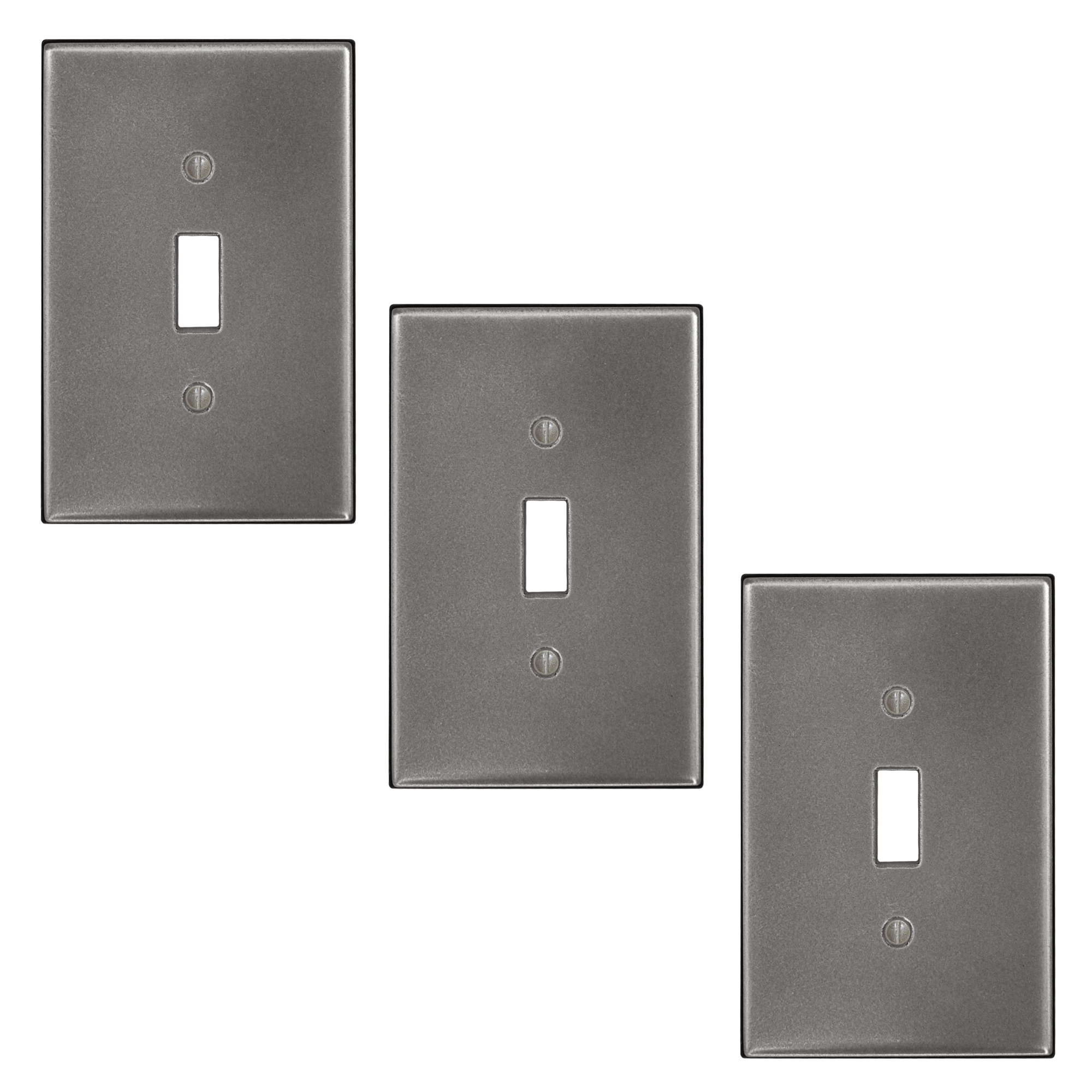 QDÉCOR Single Toggle, Subway Electrical Light Switch Cover, Brushed