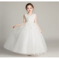 thumbnail image 3 of KAWELL Girls Flower Vintage Floral Lace Sleeveless Floor Length Dress Wedding Party Evening Formal Pageant Dance Gown, 3 of 5