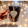 thumbnail image 4 of Diamond-Set Heart-Shaped Water Cup, Practical And Beautiful Family Mug with Sparkling Details, Perfect for Daily Use and Gifting, Adds to Coffee, Tea, and Beverage Time, Silver, 1pcs, 4 of 16